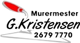 Murermester G. Kristensen logo med kontaktoplysninger